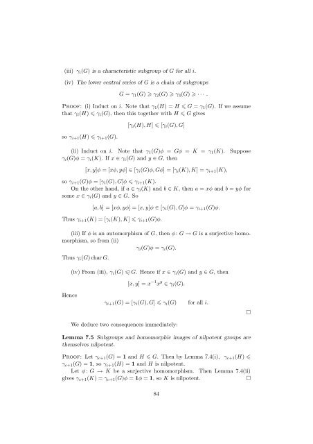 Nilpotent Groups