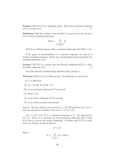 Nilpotent Groups