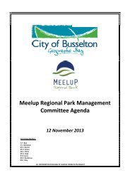 Meelup Regional Park Management Committee ... - City of Busselton