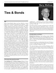 Ties & Bonds. Connections, 27 (2) - INSNA