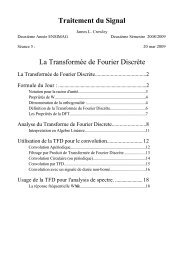 Traitement du Signal La TransformÃ©e de Fourier DiscrÃ¨te - PRIMA