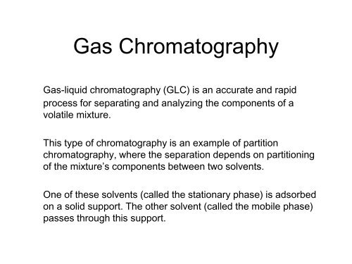 Gas Chromatography