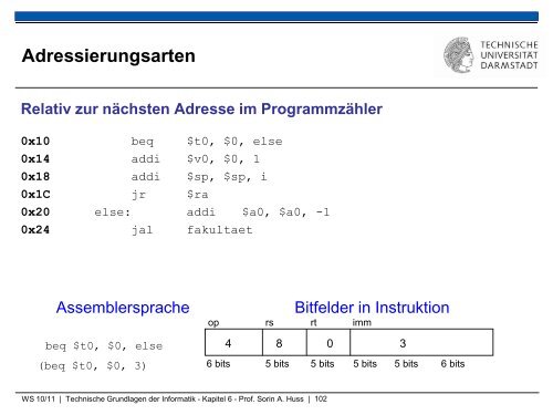 Technische Grundlagen der Informatik â Kapitel 6