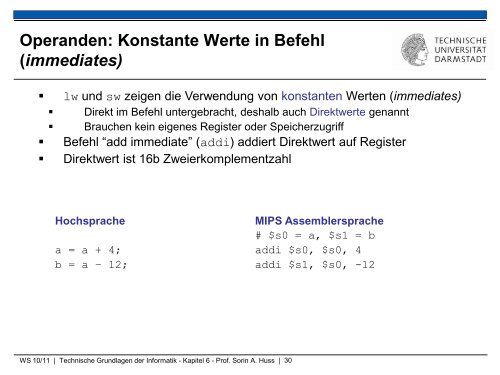 Technische Grundlagen der Informatik â Kapitel 6