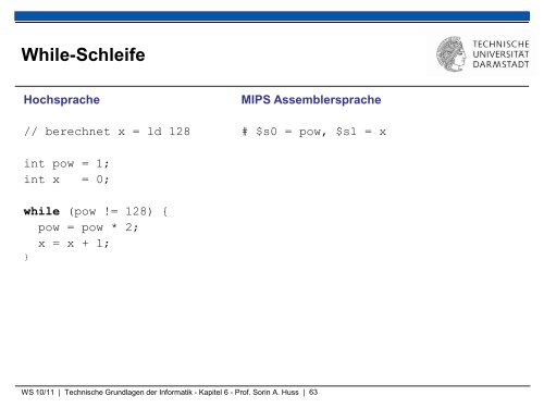 Technische Grundlagen der Informatik â Kapitel 6