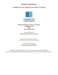 Papers of Hannah Arendt [finding aid]. Library of Congress. [PDF ...