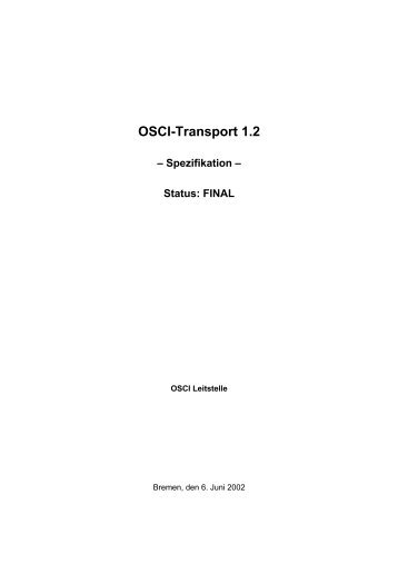 OSCI-Transport 1.2 - Spezifikation
