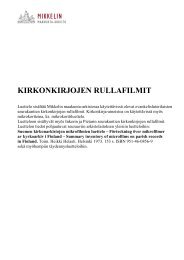 Mikkelin maakunta-arkiston kirkonkirjojen mikrofilmirullat