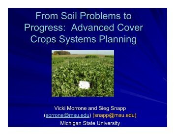 Advanced Cover Crop Systems - Organic Farming Exchange ...