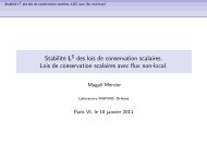 StabilitÃ© L1 des lois de conservation scalaires ... - Philippe LeFloch