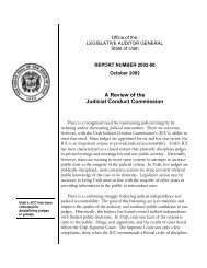 A Review of the Judicial Conduct Commission - Utah State Legislature
