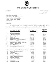 List of Top 100 Stockholders - Philippine Stock Exchange - Far ...