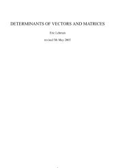 Vector approach to determinants (pdf-document by Lehman)