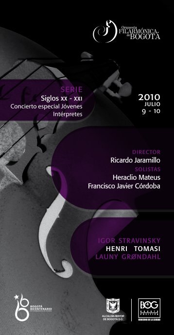 PROGRAMA 9 Y 10 JULIO.pdf - Orquesta Filarmónica de Bogotá