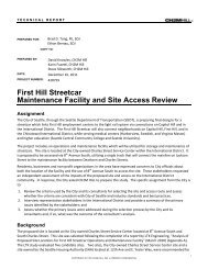First Hill Streetcar Maintenance Facility and Site ... - Seattle Streetcar