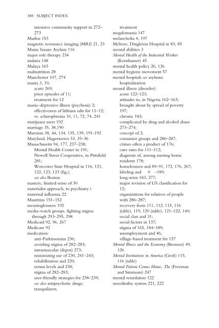 Recovery From Schizophrenia: Psychiatry And Political Economy