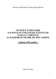 Izvješće o provedbi Nacionalne strategije zaštite od nasilja u obitelji ...