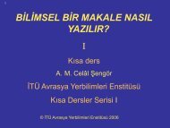 Bilimsel Bir Makale Nasıl Yazılır - İstanbul Üniversitesi