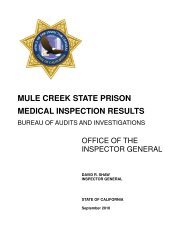 Mule Creek State Prison Medical Inspection Results - California ...