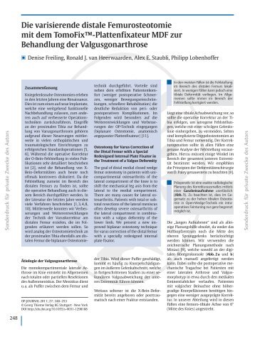 Osteotomie am Femur - sportsclinic Germany