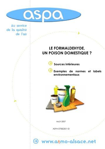 Le formaldéhyde, un poison domestique-V1 - Aspa