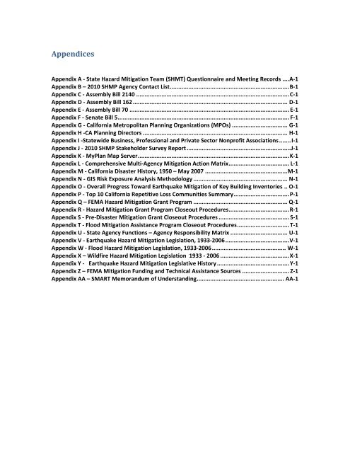 Chapter 1 - Hazard Mitigation Web Portal - State of California