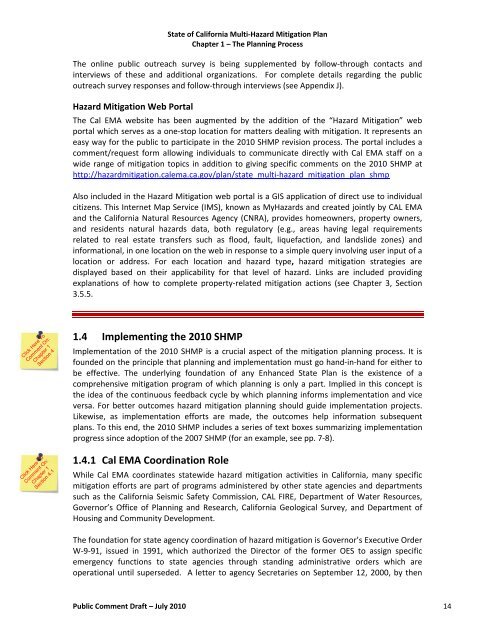 Chapter 1 - Hazard Mitigation Web Portal - State of California