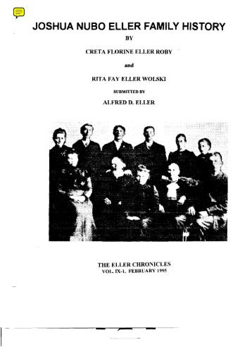 JOSHUA NUBO ELLER FAMILY HISTORY - Eller Family Association
