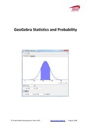 Using Geogebra for Probability & Statistics - Project Maths