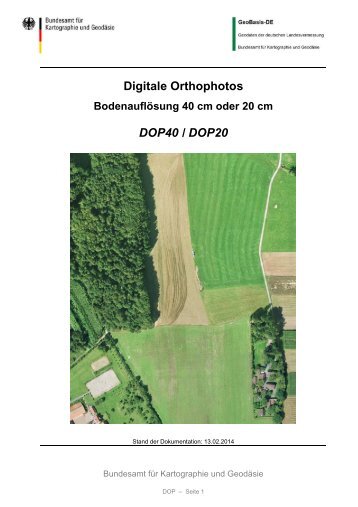Digitale Orthophotos DOP40 / DOP20 - GeoDatenZentrum