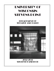 BFA MUSICAL THEATRE - University of Wisconsin - Stevens Point