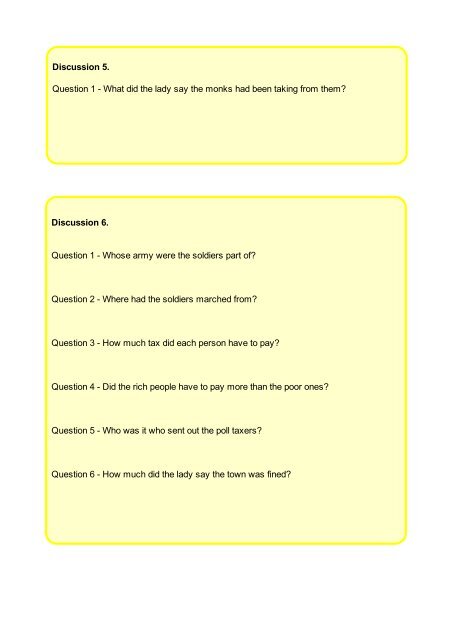 Peasants' Revolt Story Worksheet - The Day After - E2BN