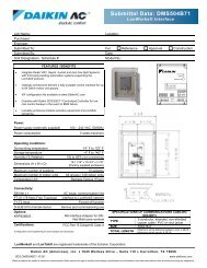 Submittal Data: DMS504B71 - Daikin AC