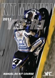 MANUEL DU KIT COURSE - Yamaha Racing Parts