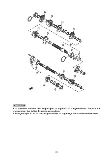 MANUEL DU KIT COURSE - Yamaha Racing Parts