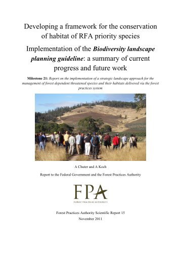 Biodiversity landscape planning guideline - The Forest Practices ...