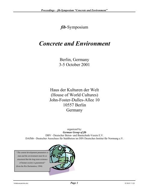 Concrete and Environment - Deutscher Beton- und Bautechnik ...