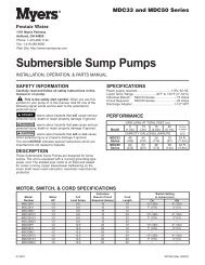 MDC33 and MDC50 Series Submersible Sump Pumps