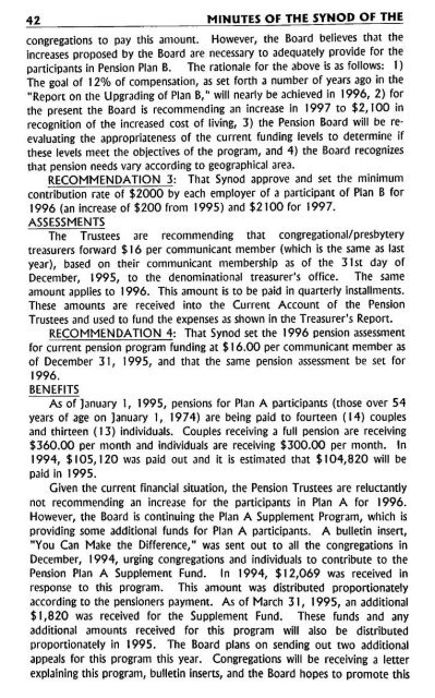 Reformed Presbyterian Minutes of Synod 1995 - Rparchives.org