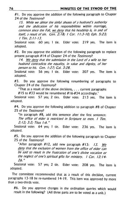 Reformed Presbyterian Minutes of Synod 1995 - Rparchives.org