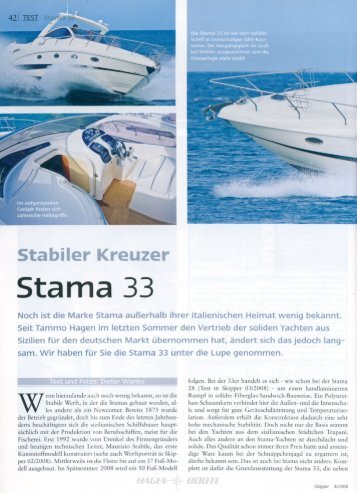 Stama 33 - Skipper - hagen-boote.de