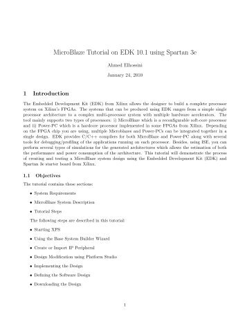 MicroBlaze Tutorial on EDK 10.1 using Spartan 3e