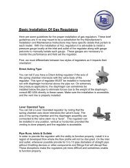 Basic Installation Of Gas Regulators - Bryan Donkin USA