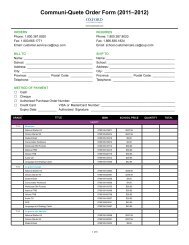 Communi-Quete Order Form (2011â2012)