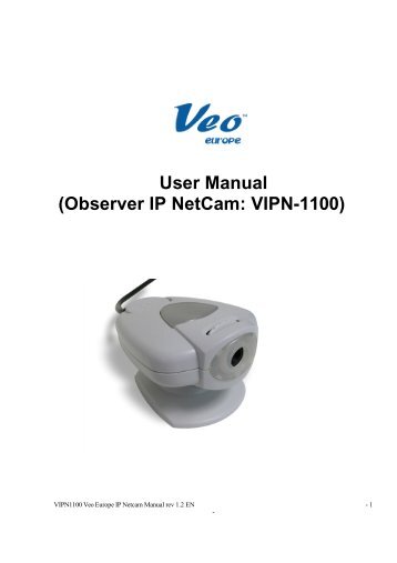 User Manual (Observer IP NetCam: VIPN-1100) - ivanov.eu