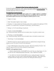 Moorpark College Nursing Application Checklist Prerequisites for ...