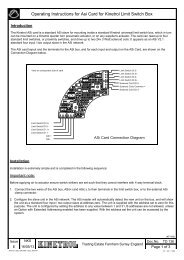 Operating Instructions for Asi Card for Kinetrol Limit Switch Box