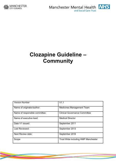 Clozapine Dosage And Titration Chart