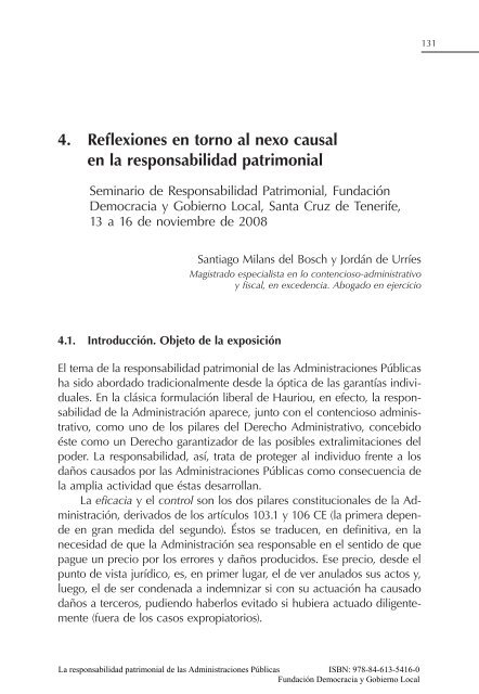 4. Reflexiones en torno al nexo causal en la responsabilidad ...