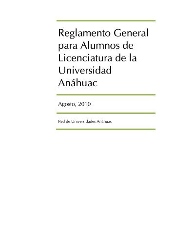 Reglamento General Para Alumnos de Licenciatura - Universidad ...